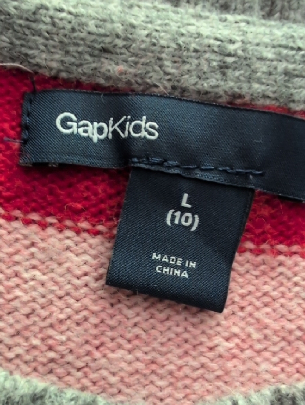 GAP Girls Multi-Stripe Knit Dress in Red, Teal, Yellow, Gray, Pink - Picture 2 of 3